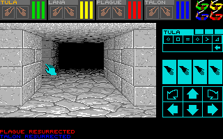 Dungeon Master back cover for Amiga